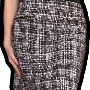 LOFT Tweed Pencil Skirt - Black and White